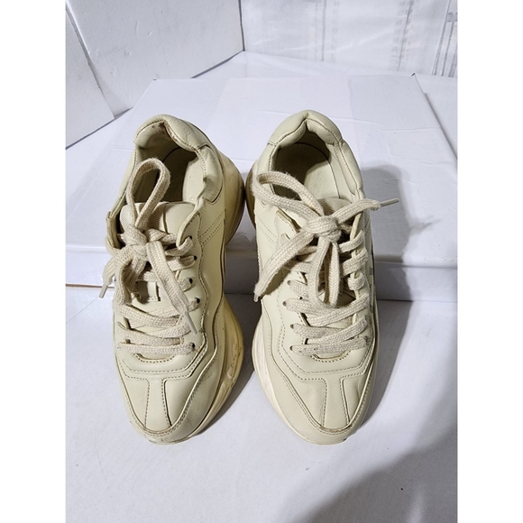 Gucci Rhyton Interlocking G Star Sneakers Off-White Size 34 - Picture 3 of 14